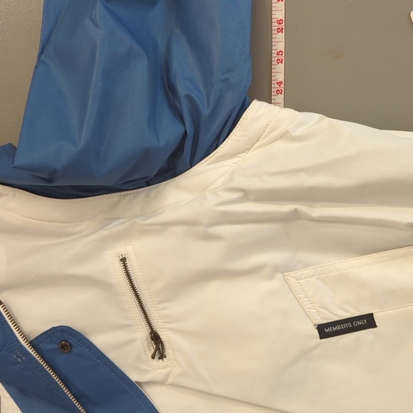 Vintage Members‎ Only Jacket size 46 White Blue 3 in 1 Convertible Vest - Picture 14 of 16